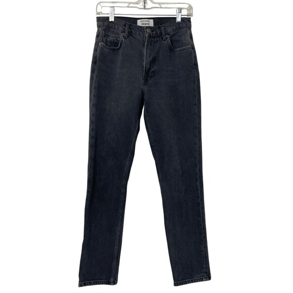 Reformation Julia High Cigarette Jean Wash Monterey Women's Sz 26 Charcoal Black - Picture 1 of 9